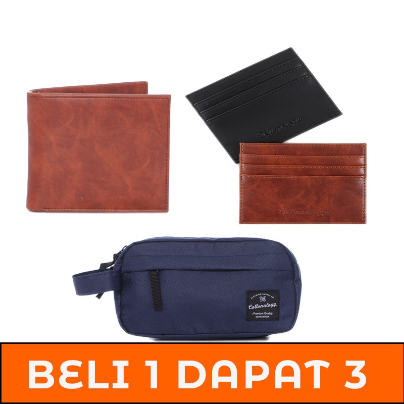 Mua 1 Get 3 Maine Brown-Pouch Navy-Card Holder Giá Đỡ