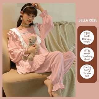 Đồ ngủ đẹp cao cấp phong cách tiểu thư, đồ mặc nhà cute Bella Rose