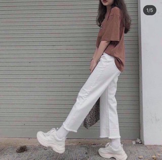 Quần jeans nữ baggy basic vintage
