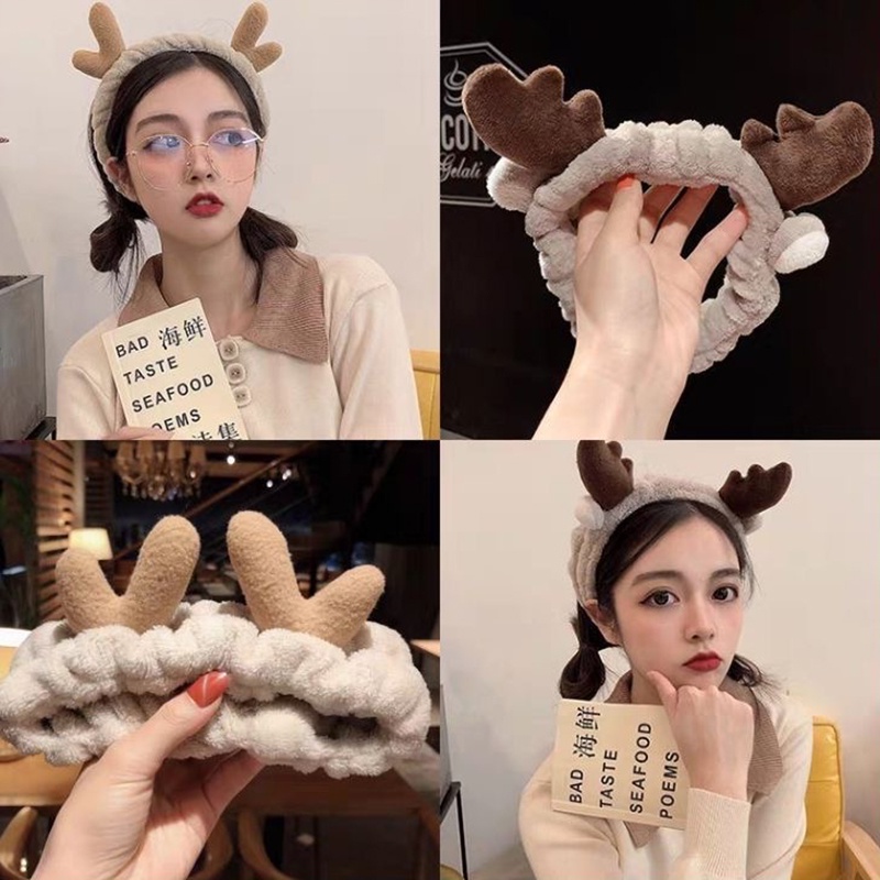 Băng Đô Co Giãn Đáng Yêu Dùng Khi Rửa Mặt/ Trang Điểm