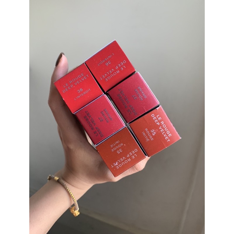 Son Givenchy màu 35 36 37 Fullsize Fullbox Vỏ Nhung Đỏ