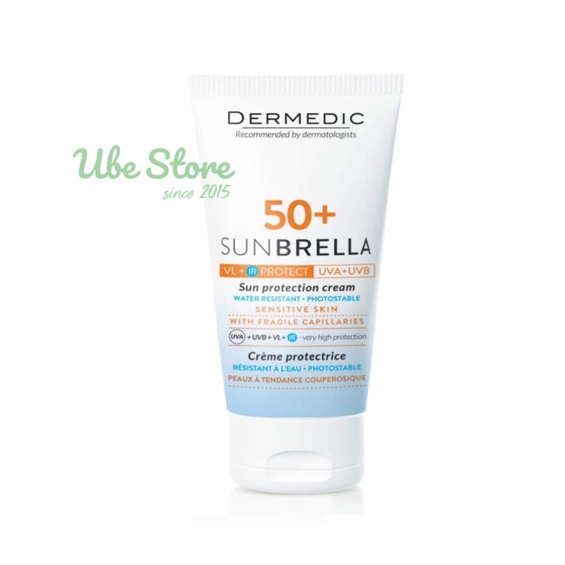 (CÓ BILL) KEM CHỐNG NẮNG PHỔ RỘNG DERMEDIC SUNBRELLA SUN PROTECTION CREAM SPF50+ 50ML