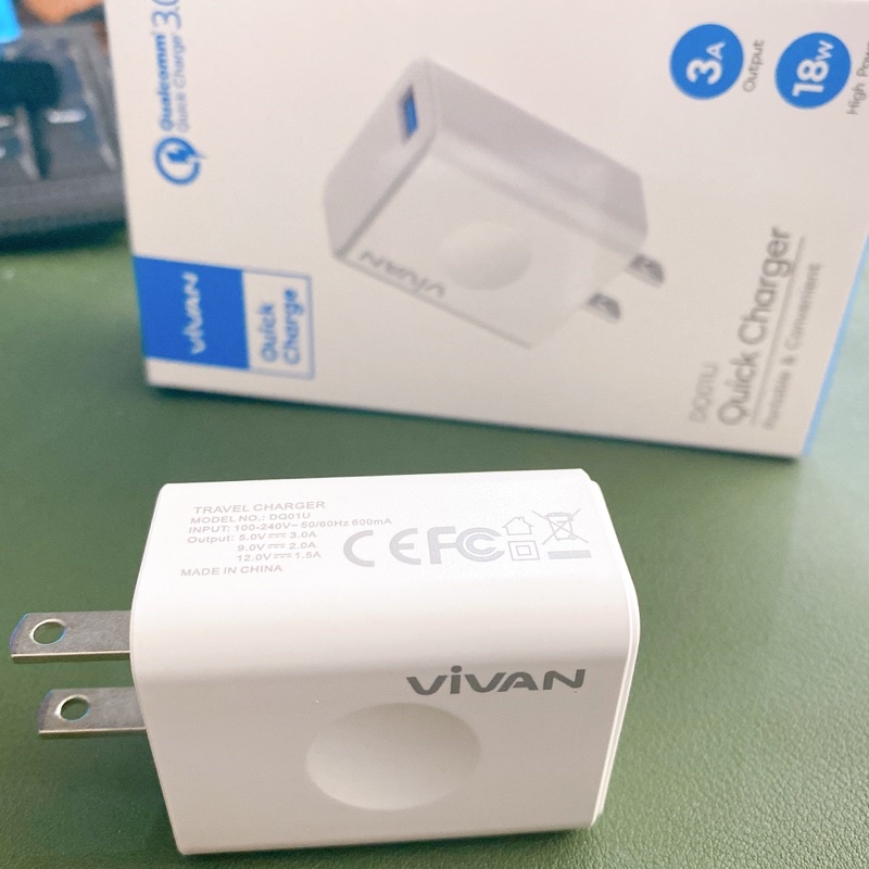 Củ sạc nhanh 18w iPhone Android tybe c cóc sạc nhanh vivan DQ01U