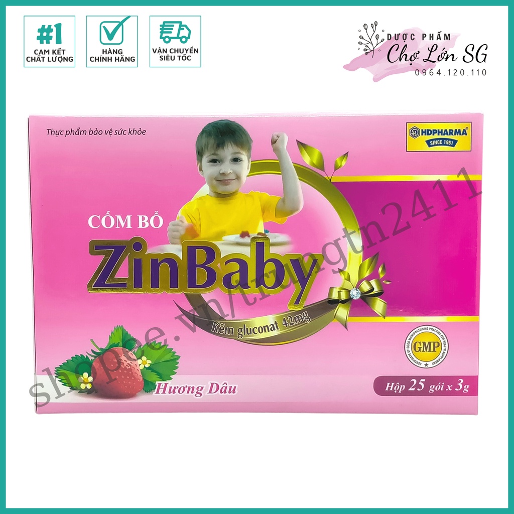 Cốm ăn ngon cho bé ZINBABY tăng cường sức đề kháng, hỗ trợ hệ tiêu hóa - Hộp 25 gói