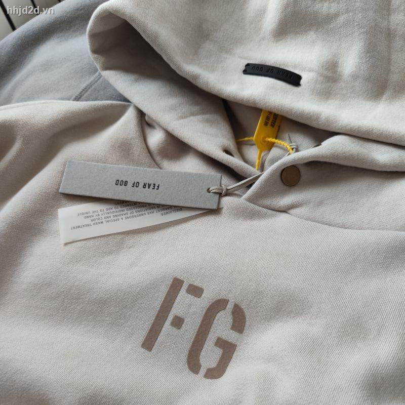 Áo hoodie dáng rộng in chữ FG 2021 thời trang đường phố cho nam và nữ