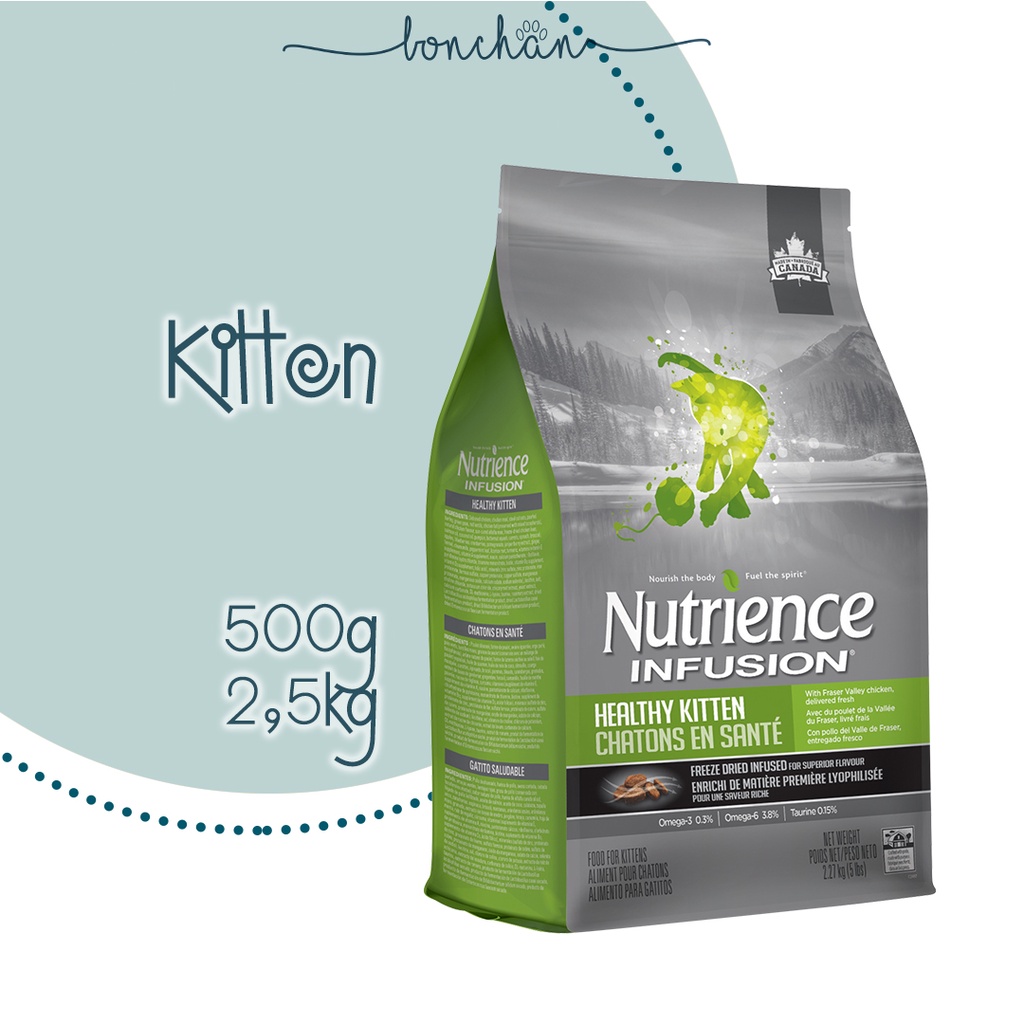 Hạt Nutrience Kitten Original cho mèo dưới 12 tháng tuổi túi 500g-2,5kg