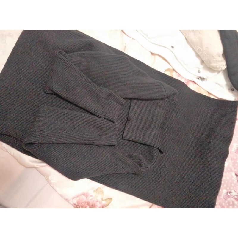 Váy len body cổ lọ dáng dài QCCC