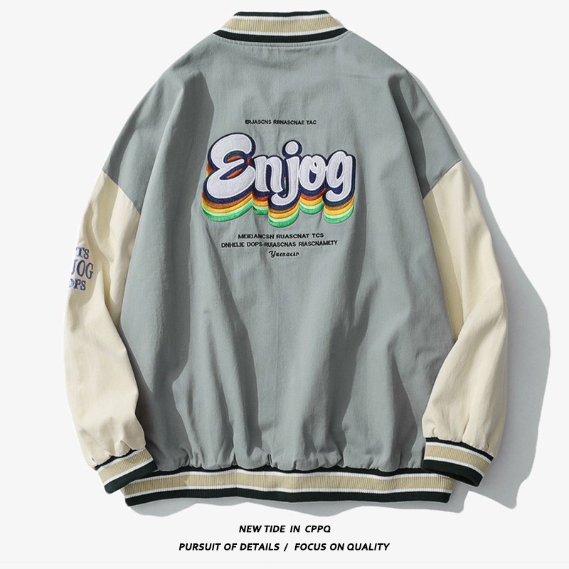 áo khoác bomber chất dù 2 lớp dày dặn áo khoác bóng chày dành cho nam nữ form rộng phong cách ulzzang VN04 | BigBuy360 - bigbuy360.vn