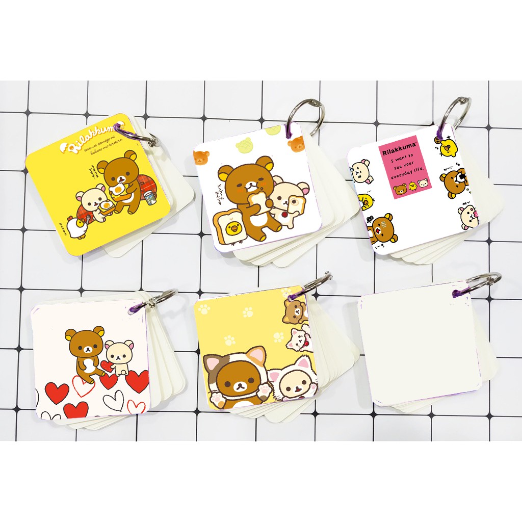 sổ note flashcard rilakkuma in hình FCT21 molang