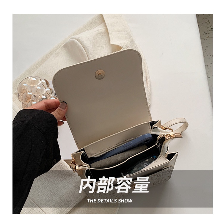 Túi xách nữ đeo chéo thời trang nhiều ngăn dập vân họa tiết hàng Quảng Châu O3T4-8016