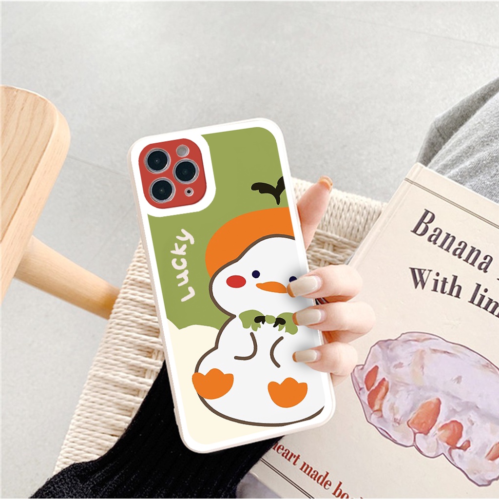 Ốp lưng iphone Vịt Cute bóng cạnh vuông 6/6plus/6s/6splus/7/7plus/8/8plus/x/xr/xs/11/12/13/pro/max/plus/promax G11