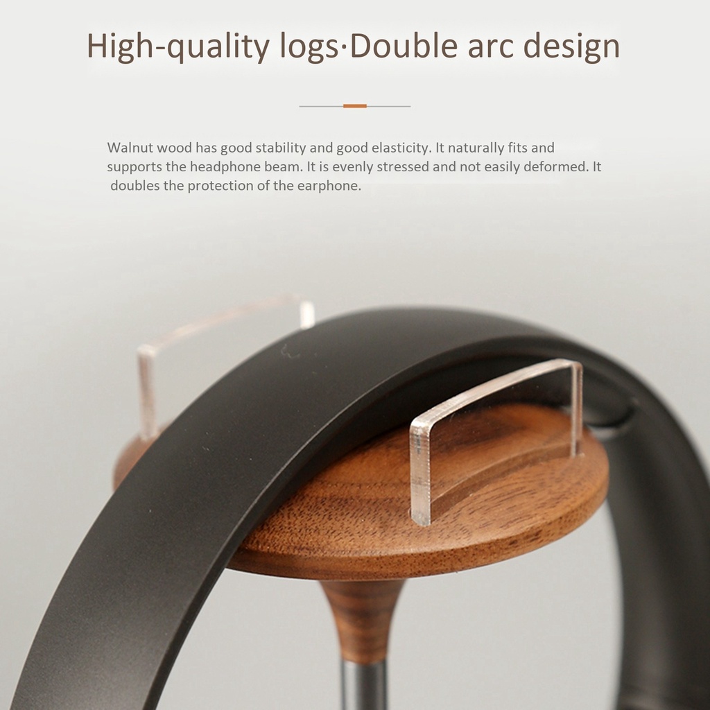 Headphone Holder, Curved Surface, with Aluminum Alloy Base(Gray) N5V | BigBuy360 - bigbuy360.vn
