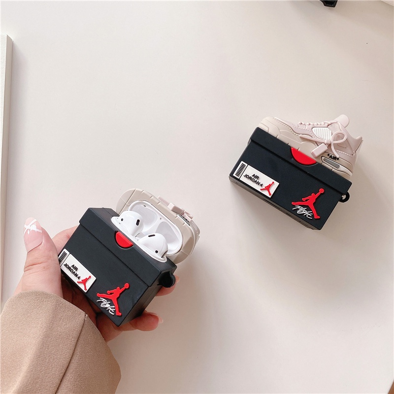 Vỏ bảo vệ hộp sạc tai nghe Airpods 3 2021 Pro 1/2 Gen 2 bằng silicon hình chiếc giày dễ thương chống sốc
