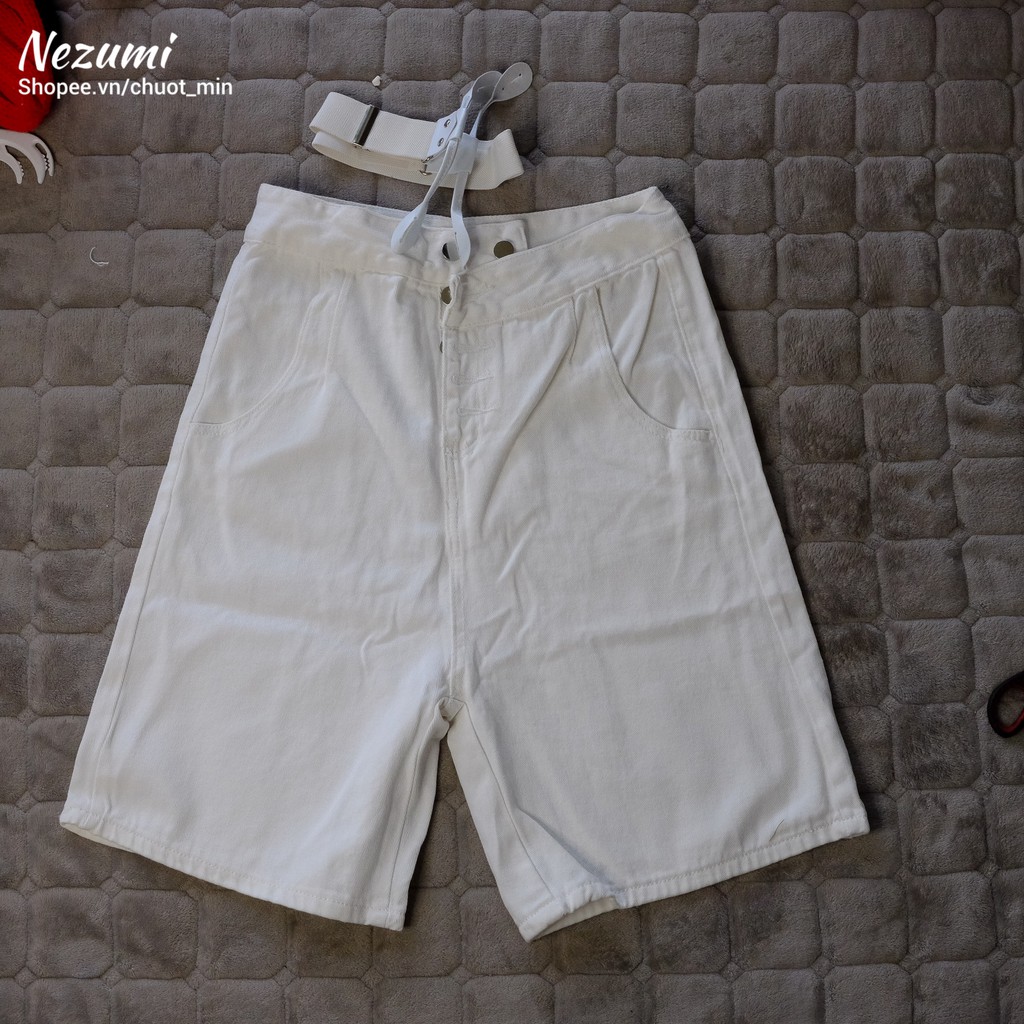 QUẦN YẾM BÒ SHORT JEANS NGẮN 1 DÂY CHÉO