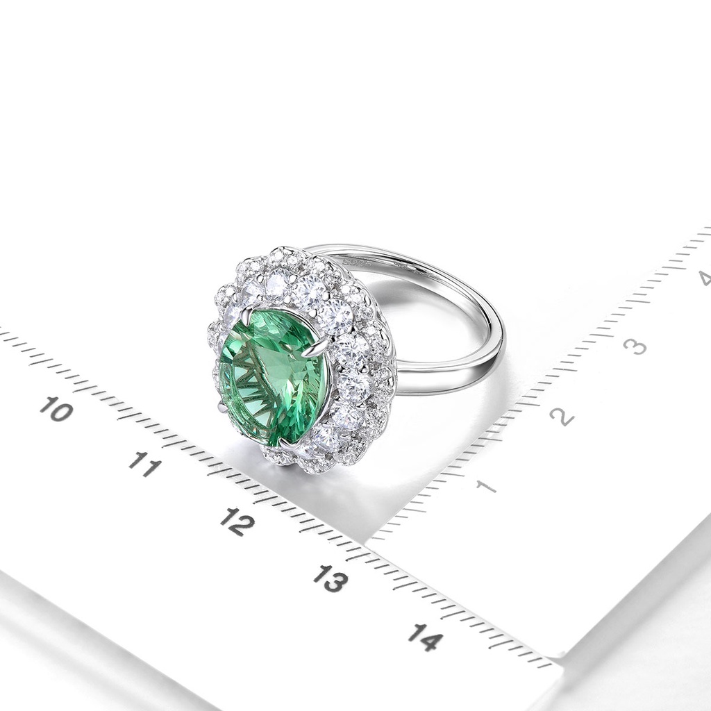 Set 5 Nhẫn Bạc 925 Đính Đá Fluorite Xanh Tự Nhiên Thời Trang Cho Nữ
