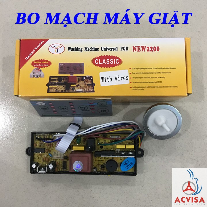 Mạch Máy Giặt Đa Năng Model: New 2200 Gồm 4 Chế Độ Giặt Loại Zắc; Loại Dây