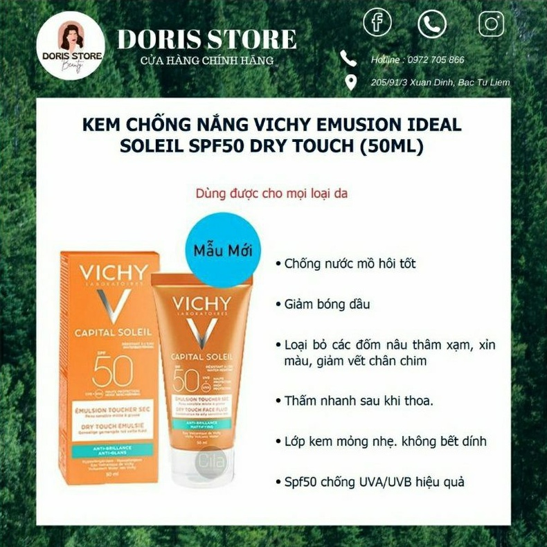 [50ml] Kem chống nắng Vichy SPF50 Soleil Emulsion