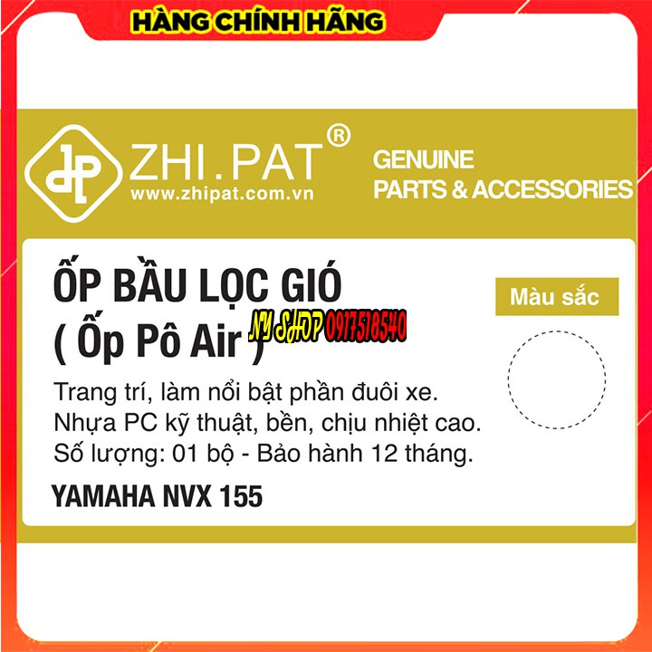 ỐP BẦU GIÓ ( PÔ E) TRONG SUỐT ZHIPAT CHO NVX 155