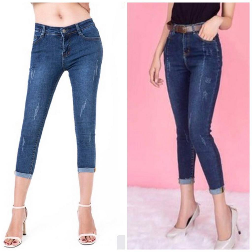 Quần jean nữ 9 tấc skinny co giãn ôm, quần bò 9 tấc nữ