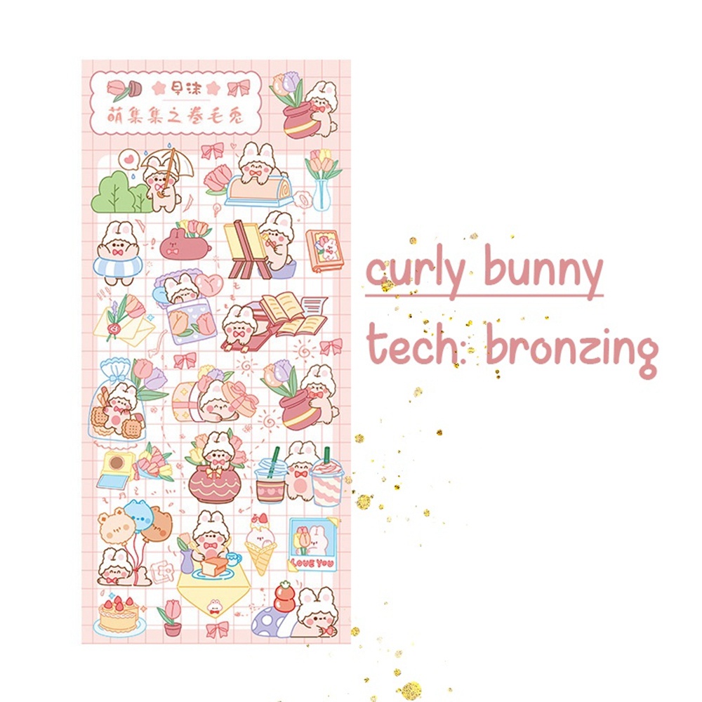 Nhãn dán họa tiết hoạt hình trang trí sổ tay thủ công