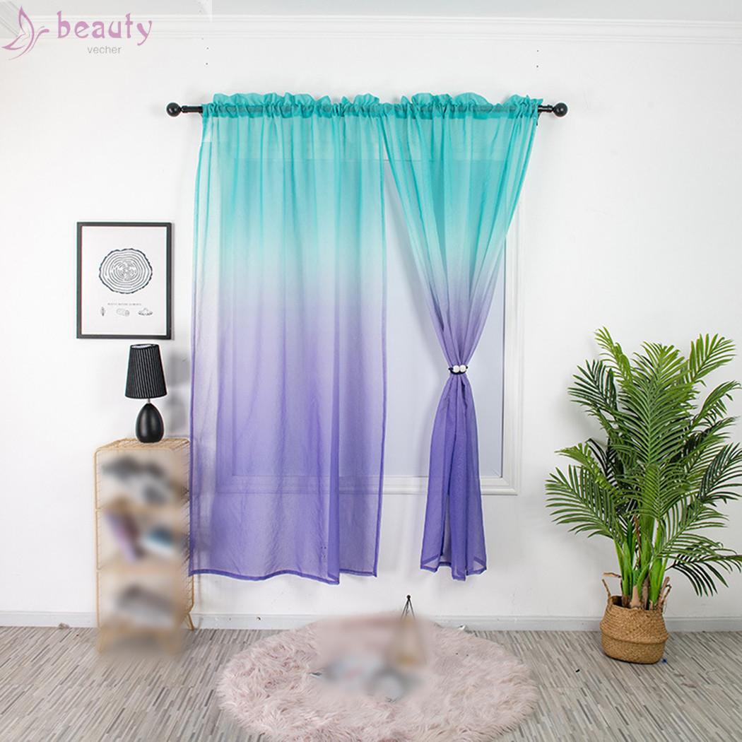 rèm cửa sổ Vải Voan Màu Gradient 100x200cm