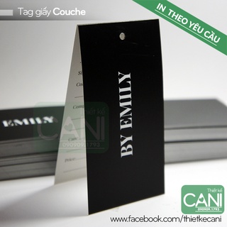 500 cái Tag giấy gập đôi In theo yêu cầu Tem treo quần áo Nhãn mác giấy CANI