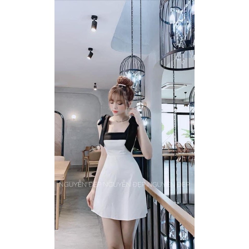 [Hàng Đẹp] Váy Thiết Kế 2 Dây Nơ Bản To, Đầm Nữ Dáng Ôm Siêu Xinh Có Ảnh Thật Kèm Video | BigBuy360 - bigbuy360.vn