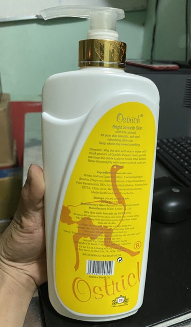 Sữa tắm đà điểu ostrich 900ml | BigBuy360 - bigbuy360.vn