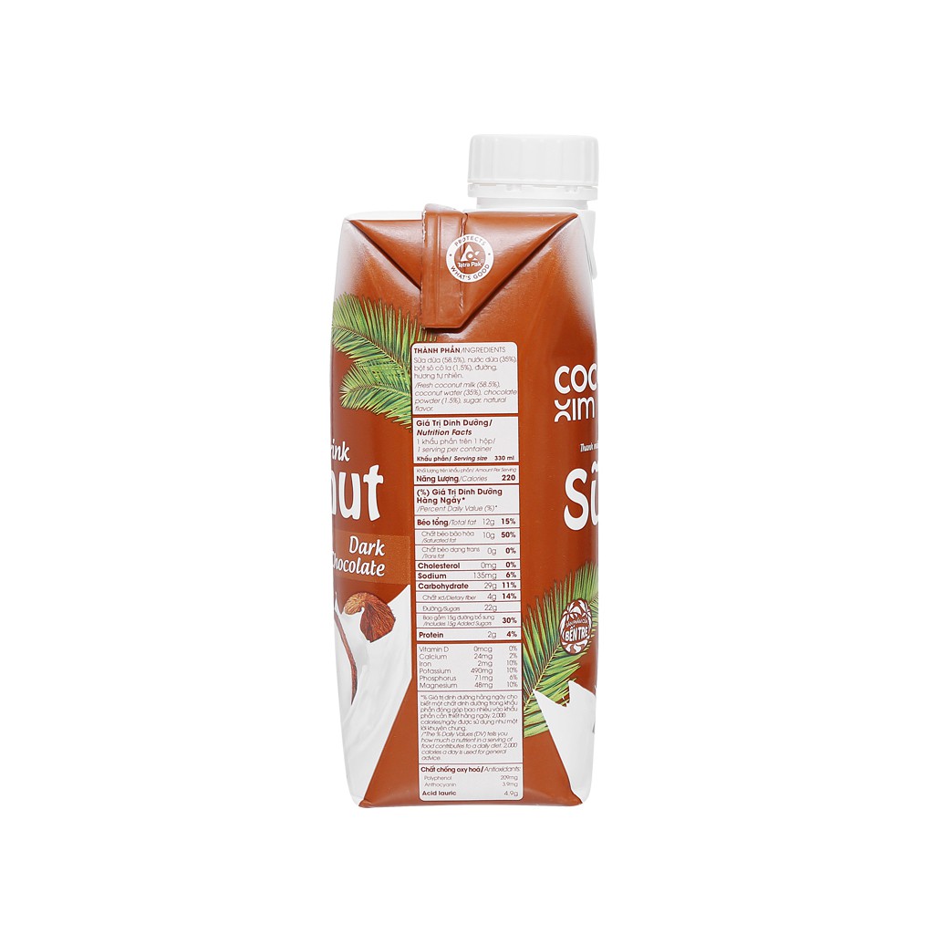 6 hộp sữa dừa socola đen Cocoxim 330ml