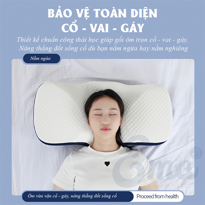 Gối EMA - Nâng đỡ cổ vai gáy khi ngủ - Size M &amp; L - CVSpharmacy