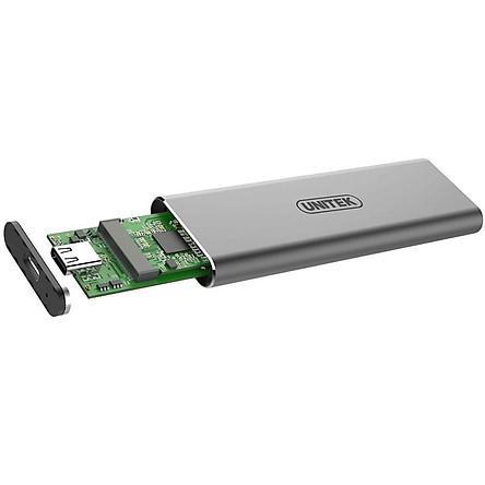 Box ổ cứng SSD M2 NVMe Unitek S1201A Chuẩn 3.1 Hỗ Trợ Đến 5Gbps (Xám)