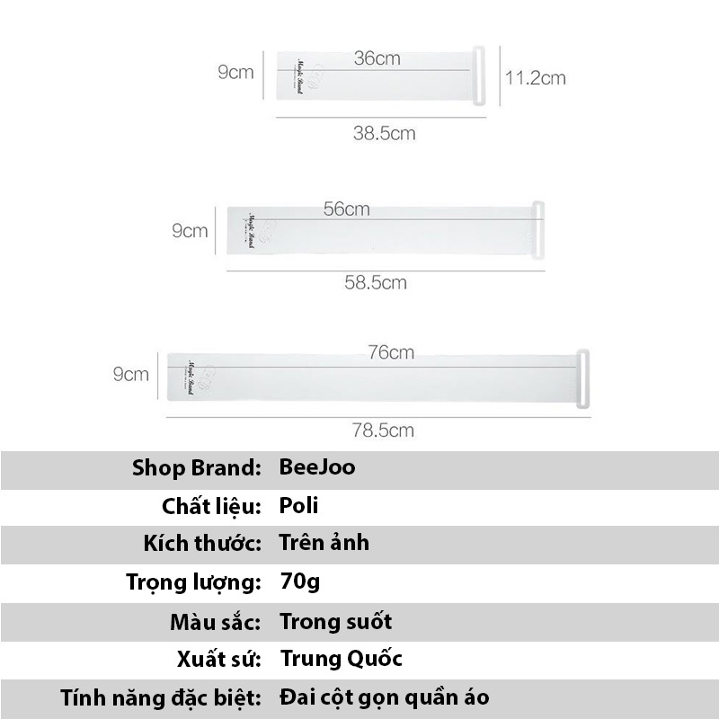 Đai gấp gọn quần áo, khăn tắm dụng cụ hỗ trợ gấp quần áo gọn gàng tiện lợi BeeJoo