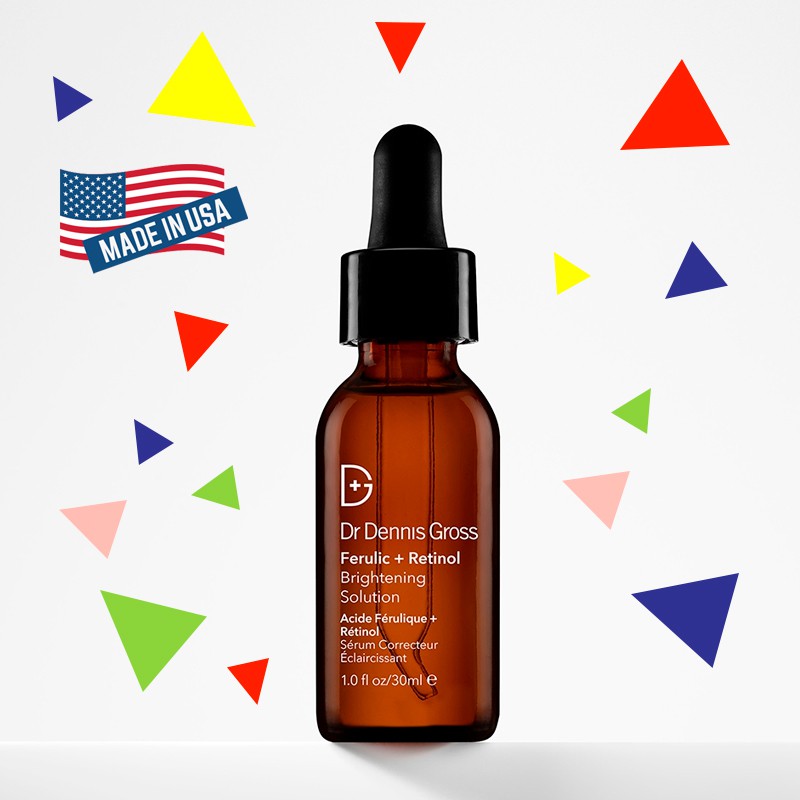 [Unbox/ Fullbox] Serum Giúp Sáng Da, Chống Lão Hoá Dr Dennis Gross Skincare Ferulic + Retinol Brightening Solution 30ml