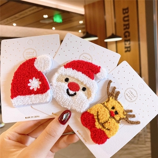 【RYT】Set 2 kẹp tóc len giáng sinh noel cho bé