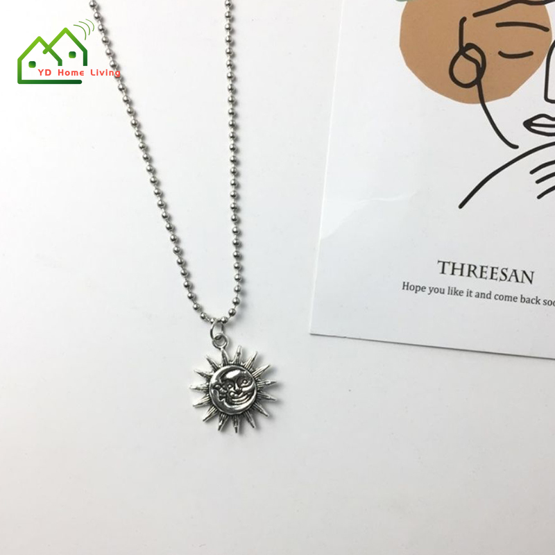 Dây Chuyền Mặt Hình Mặt Trời Cá Tính Phong Cách Hip-Hop Thời Trang