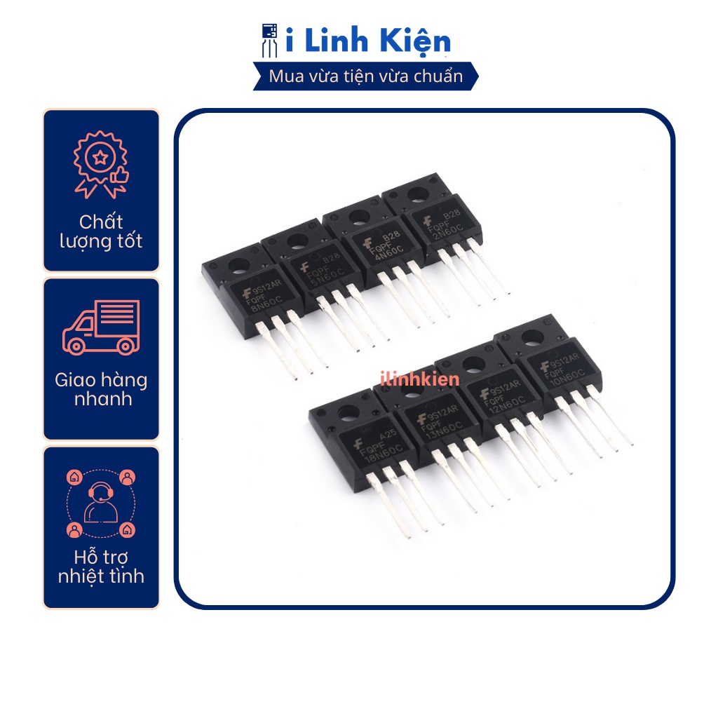 Mosfet 4N60 5N60 6N60 8N60 10N60 20N60 lưng nhựa chất lượng tốt.