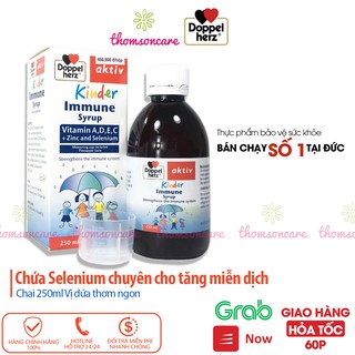 Siro tăng sức đề kháng cho bé Kinder Immune -  Doppelherz Aktiv Đức, tăng miễn dịch với multi vitamin và kẽm