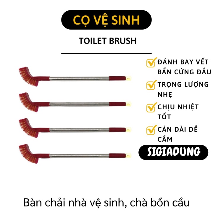 [SGD] Bàn Chải Chà Toilet - Cây Cọ Vệ Sinh Bồn Cầu 2 Mặt Cán Dài, Sạch Nhanh Chóng 7219