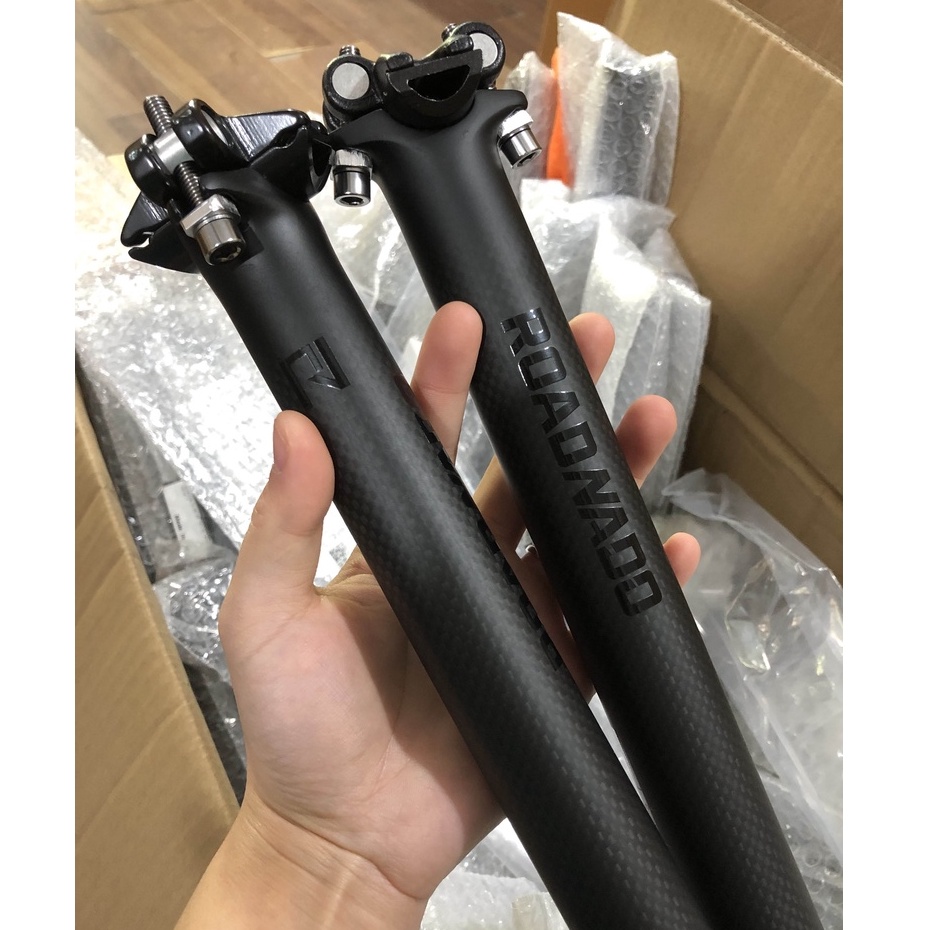 Thanh Gắn Yên Xe Đạp Leo Núi Sợi Carbon Siêu Nhẹ 27.2/30.8/31.6*350/400mm