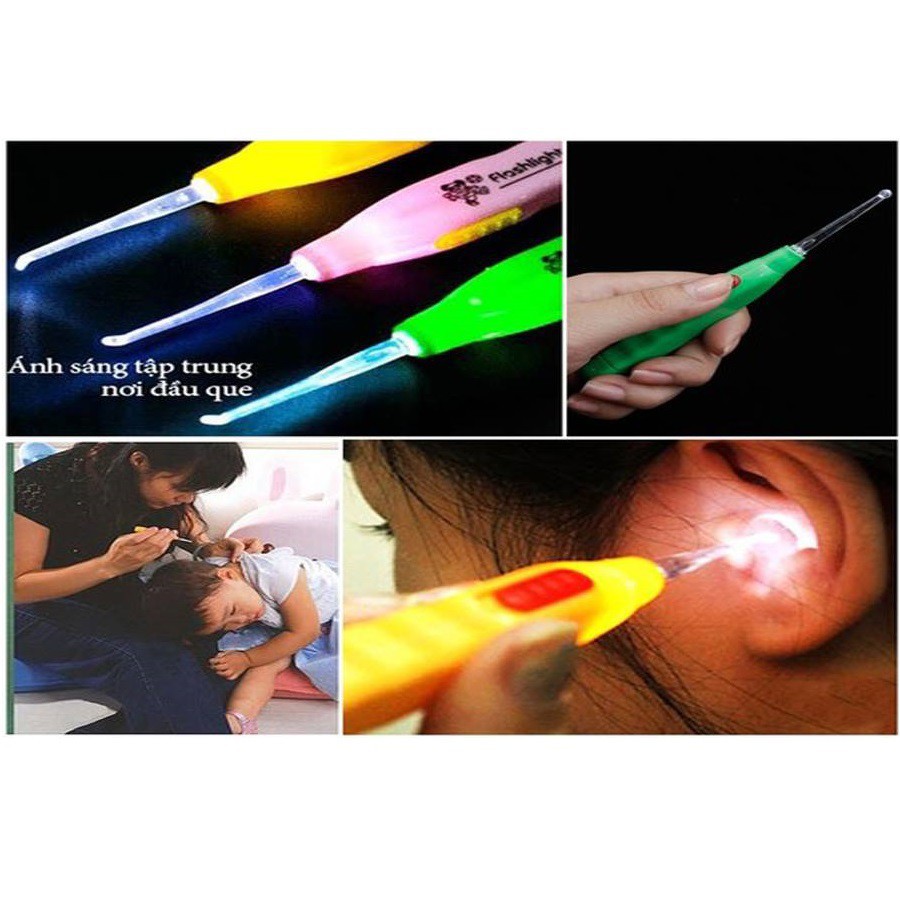 Lấy ráy tai có đèn (3 đầu tiện dụng)