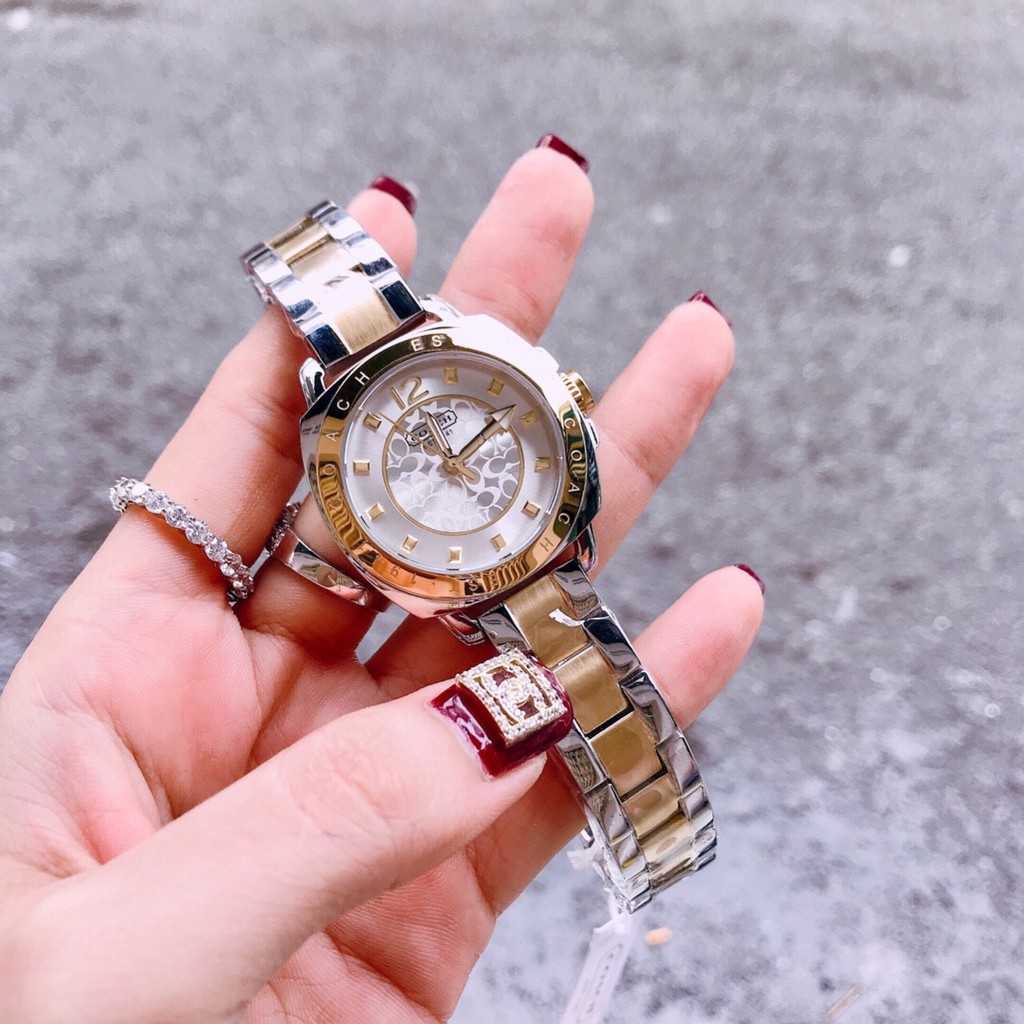 Đồng Hồ Coach Nữ Dây Kim Loại Demi Vàng 35mm Authentic