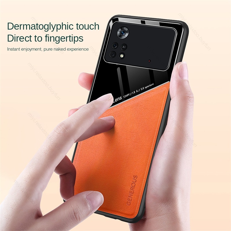 Ốp Điện Thoại Da Mềm Nam Châm Chống Sốc Dành Cho Xiaomi Redmi 10C 10 Note 11 10 10S 12 K50 Poco M3 F3 X3 GT Mix 4