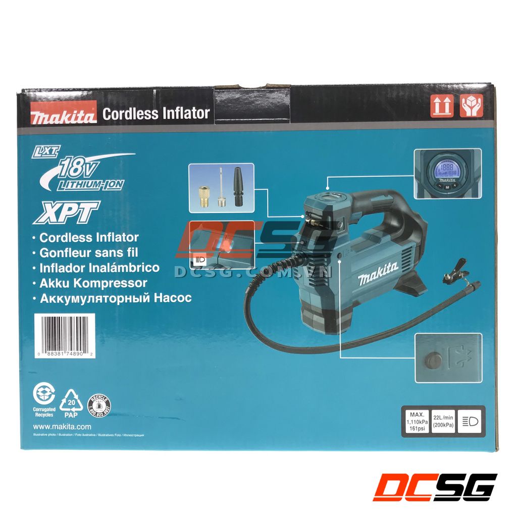 Máy bơm hơi dùng pin 18V Makita DMP181Z (thân máy) | DCSG