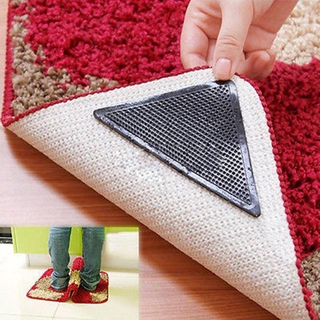 Bộ 4 Miếng Dán Cao Su Tam Giác Cố Định Thảm Chống Trượt