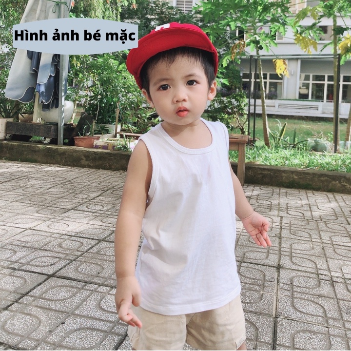 Áo thun bé trai ba lỗ 100% cotton Babygon AO001