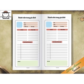 Sổ tay Của Mẹ ghi chép nhắc nhở các thành viên trong gia đình, bìa mềm, 64 trang, 21x11, dập ghim