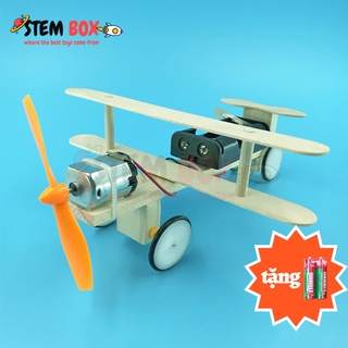 Đồ chơi khoa học sáng tạo STEM - Bộ lắp ghép máy bay động cơ mô tơ cánh quạt