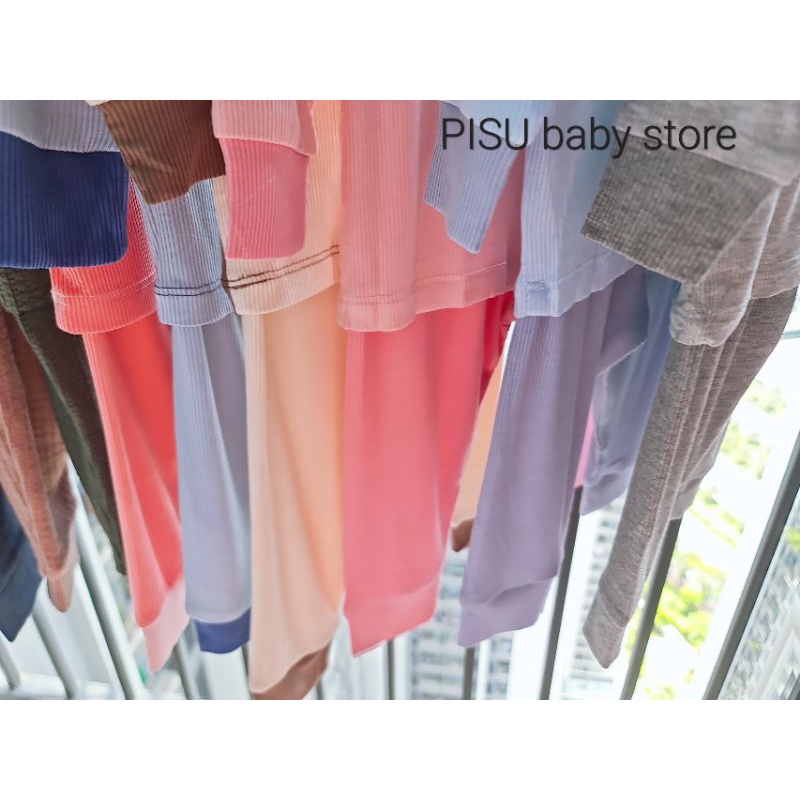 Lil little love - Bộ dài tay điều hòa thu đông vải tăm cho bé 9m-4y