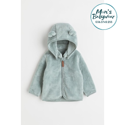 Sẵn áo lông mịn có mũ cho bé HM chính hãng