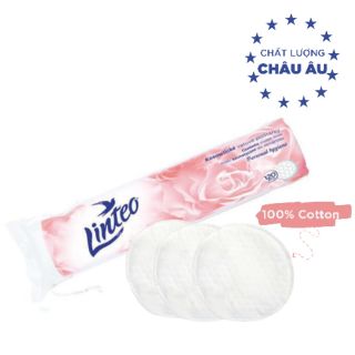 COMBO 4 BÔNG TẨY TRANG LINTEO 120 MIẾNG - NHẬP KHẨU CHÂU ÂU